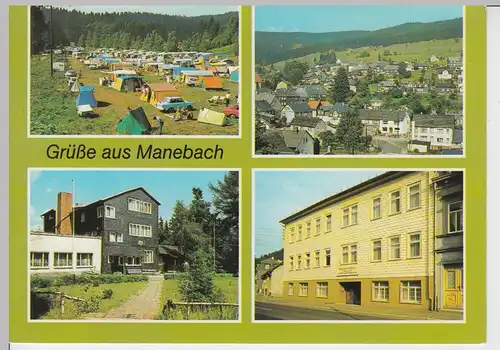 (102096) AK Manebach, Mehrbildkarte 1988