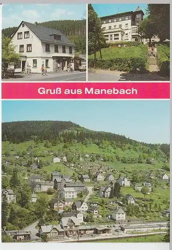 (102094) AK Manebach, Mehrbildkarte 1988