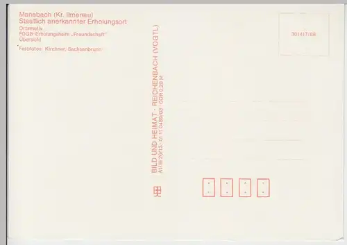 (102094) AK Manebach, Mehrbildkarte 1988