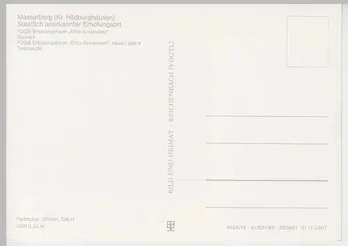 (102080) AK Masserberg, Mehrbildkarte 1983