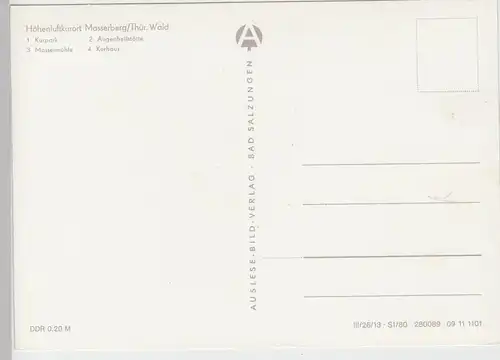 (102079) AK Masserberg, Mehrbildkarte 1980