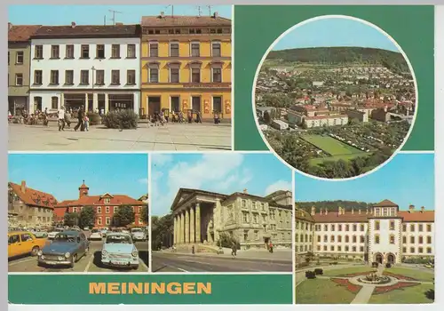 (102072) AK Meiningen, Mehrbildkarte 1983