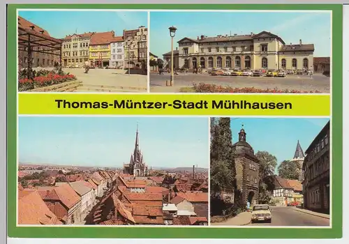 (102032) AK Mühlhausen (Thür.), Mehrbildkarte 1986