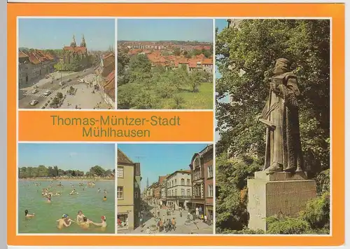 (102031) AK Mühlhausen (Thür.), Mehrbildkarte 1988