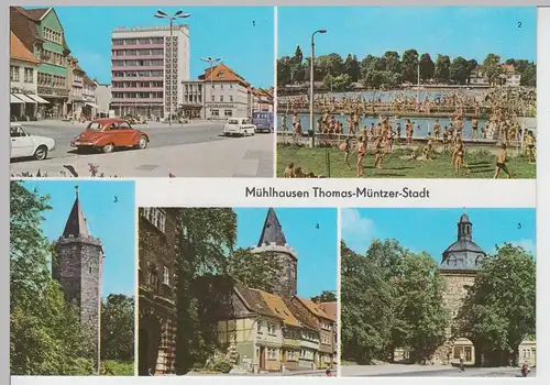 (102028) AK Mühlhausen (Thür.), Mehrbildkarte 1976