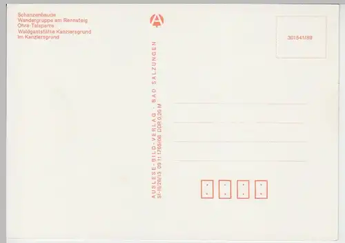 (101992) AK Oberhof, Mehrbildkarte Wanderziele 1989