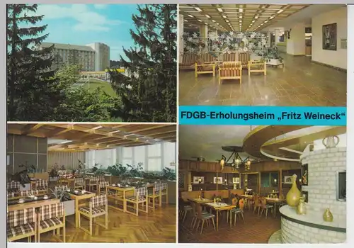 (101986) AK Oberhof, FDGB-Erholungsheim "Fritz Weineck" 1981