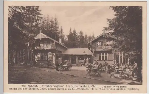 (101709) AK Brotterode, Waldschänke "Dreiherrenstein" vor 1945