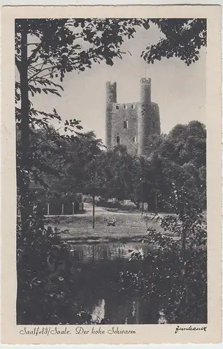 (100647) AK Saalfeld a. Saale, der Hohe Schwarm, vor 1945