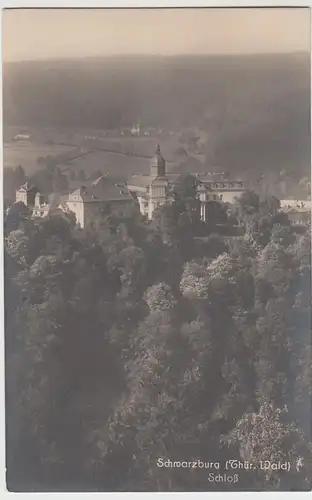 (100635) Foto AK Schwarzburg, Blick zum Schloss, 1920er