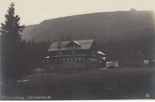 (925) Foto AK Schlingelbaude, Riesengebirge, vor 1945