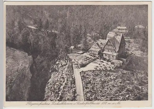 (87232) AK Zackelklamm und Zackelfallbaude, Fliegeraufnahme 1930