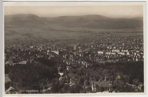 (40409) Foto AK Reichenberg, Liberec, Totale 1943