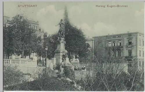 (95191) AK Stuttgart, Herzog Eugen-Brunnen, 1905