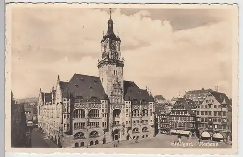 (95183) Foto AK Stuttgart, Rathaus 1936