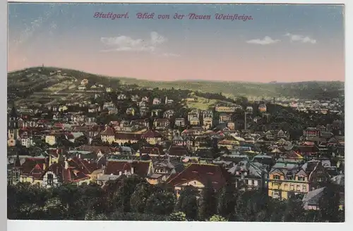 (87998) AK Stuttgart, Blick v.d. neuen Weinsteige, vor 1945