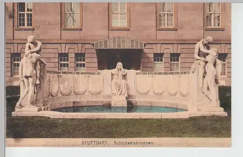 (87994) AK Stuttgart, Schicksalsbrunnen, vor 1945