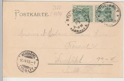 (85038) AK Stuttgart, Rosenstein 1903