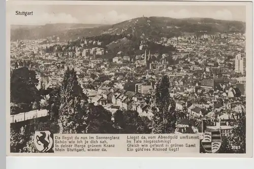 (76152) Foto AK Stuttgart, Panorama 1933