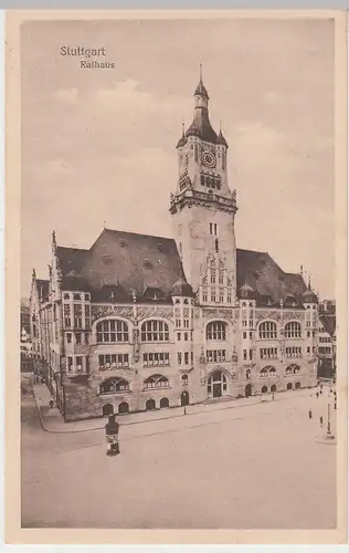 (50718) AK Stuttgart, Rathaus, vor 1945