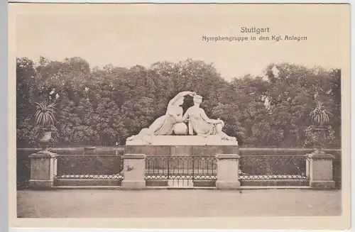 (44175) AK Stuttgart, Nymphengruppe i.d. kgl. Anlagen, vor 1945