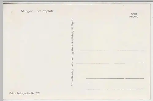 (32144) Foto AK Stuttgart, Schloßplatz, vor 1945