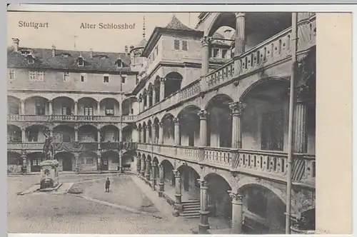 (30000) AK Stuttgart, Alter Schlosshof, um 1910