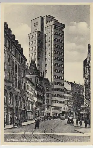 (24528) AK Stuttgart, Tagblatt-Hochhaus 1935