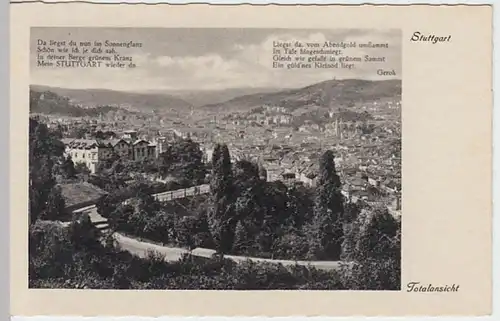 (21394) AK Stuttgart, Panorama, vor 1945