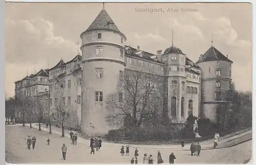 (21303) AK Stuttgart, Altes Schloss, um 1906