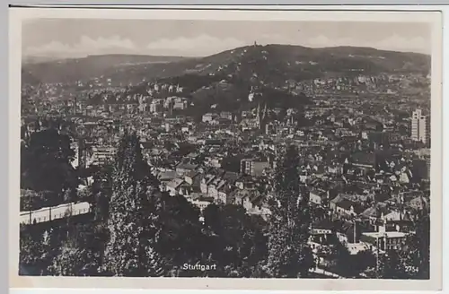 (20132) Foto AK Stuttgart, Panorama 1929