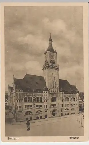 (19966) AK Stuttgart, Rathaus, vor 1945