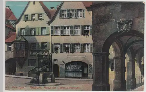 (114483) AK Stuttgart, Altstadt, Hans im Glück Brunnen, vor 1945