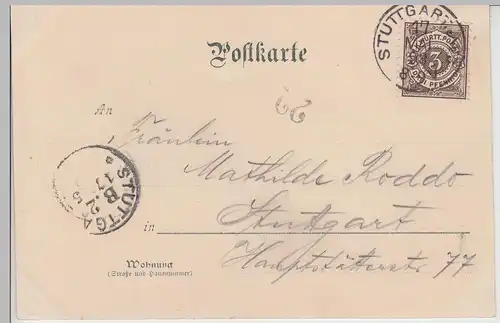 (112917) AK Stuttgart Gerlingen, Schloss Solitude 1898