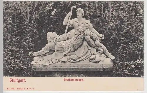 (105728) AK Stuttgart, Eberhardgruppe, vor 1905