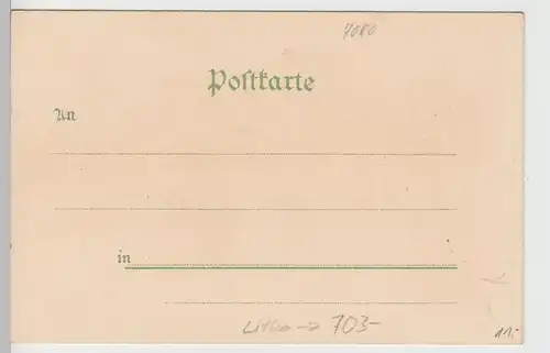 (105727) AK Gruss aus Stuttgart, Totale u. Residenzschloss, Litho vor 1905