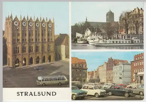 (96496) AK Stralsund, Mehrbildkarte, 1977