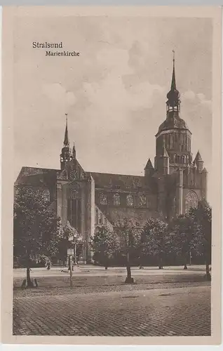 (64764) AK Stralsund, Marienkirche, vor 1945