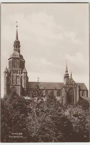 (64756) Foto AK Stralsund, Marienkirche, vor 1945