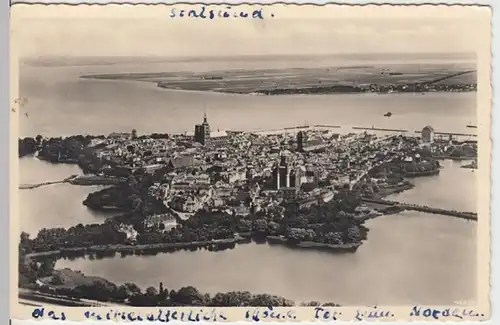 (15999) Foto AK Stralsund, Panorama, vor 1945