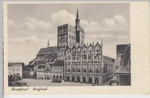(109229) AK Stralsund, Rathaus 1940