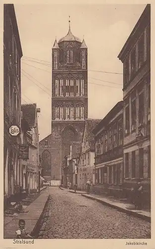(108173) AK Stralsund, Jakobikirche, vor 1945