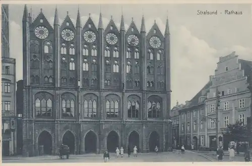 (107969) AK Stralsund, Rathaus, vor 1945
