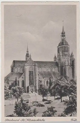 (107077) AK Stralsund, St. Marienkirche 1944