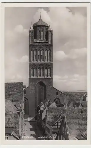 (103704) Foto AK Stralsund, Jakobikirche, vor 1945