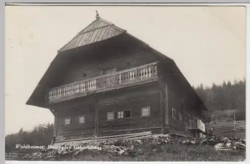 (40176) Foto AK Waldheimat, Roseggers Geburtshaus 1938