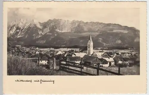(2782) Foto AK Bad Mitterndorf, Ansicht mit Grimming vor 1945