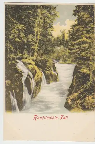 (25970) AK Ranftlmühle, Wasserfall, bis um 1905, Werbung f. Selbmanns Cacao
