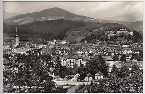 (25151) Foto AK Bruck an der Mur, Panorama 1957