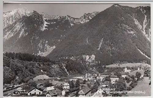 (22234) Foto AK Hieflau, Panorama, Tamischbachturm 1954